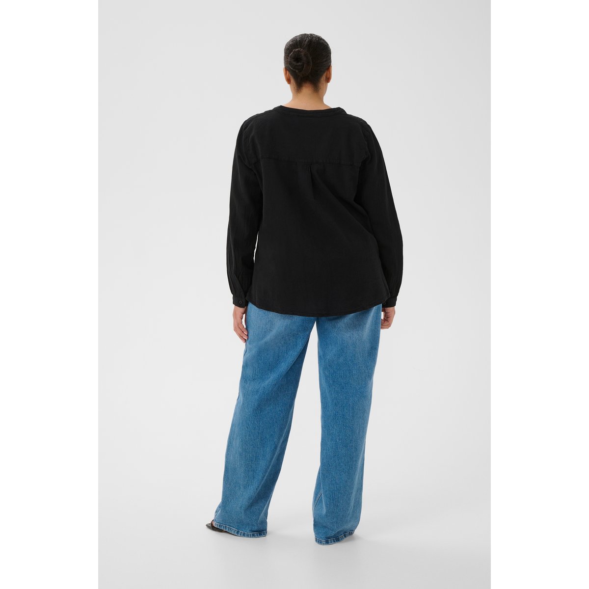 Chemise à manches longues noir black deep, KAFFE CURVE