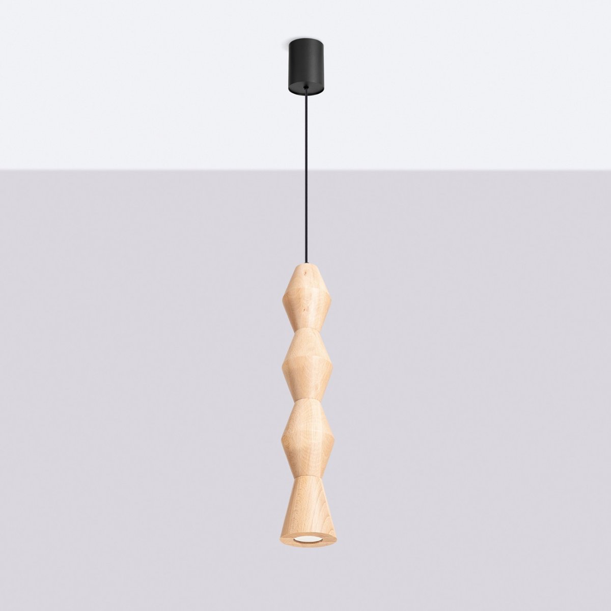 Suspension Bois Naturel GU10 1 Kubbe naturel, EDEN