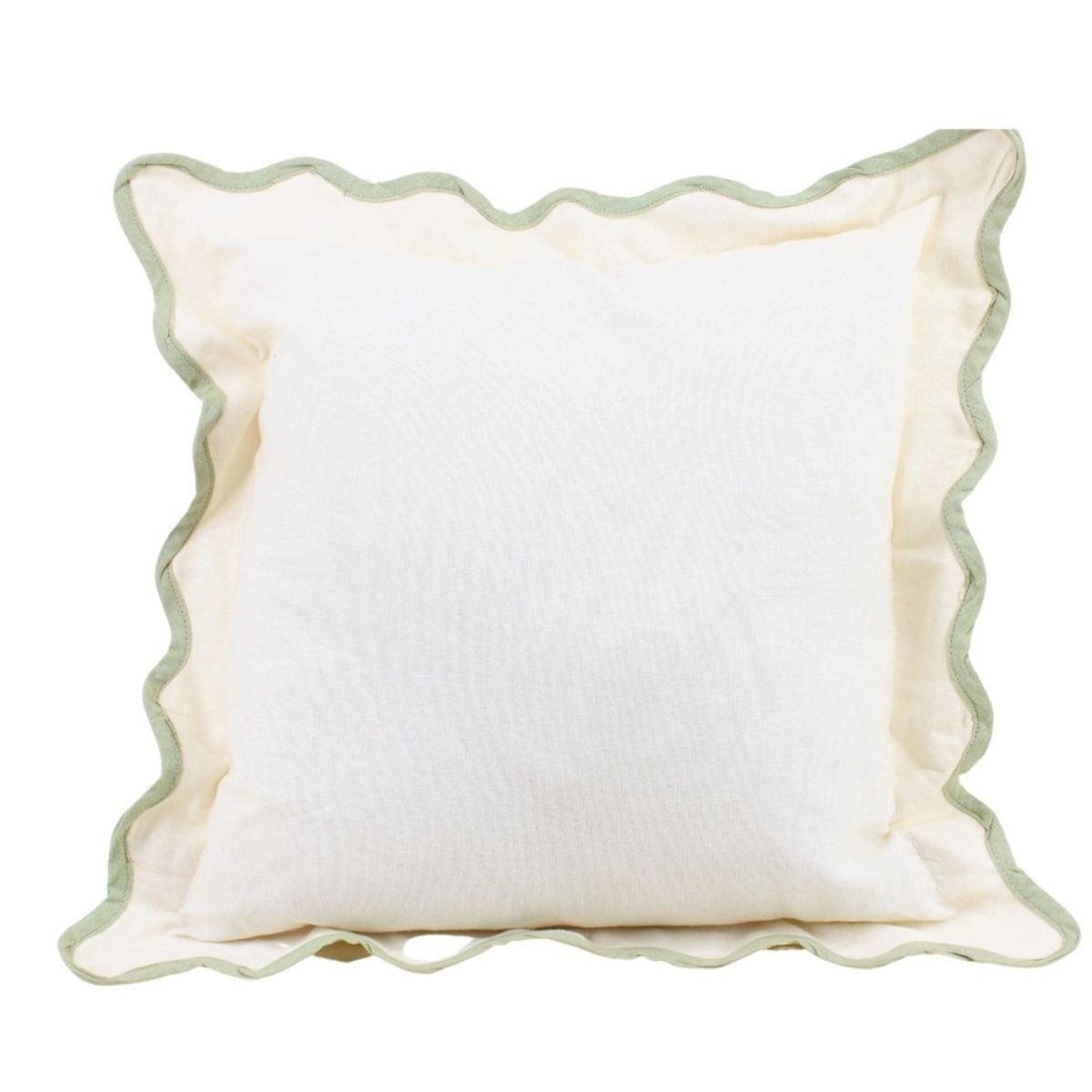 Coussin contour vagues 40x40cm beige, ORNAMI