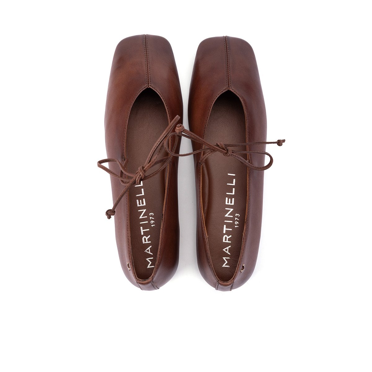 Ballerines cuir Grenelle cafe, MARTINELLI