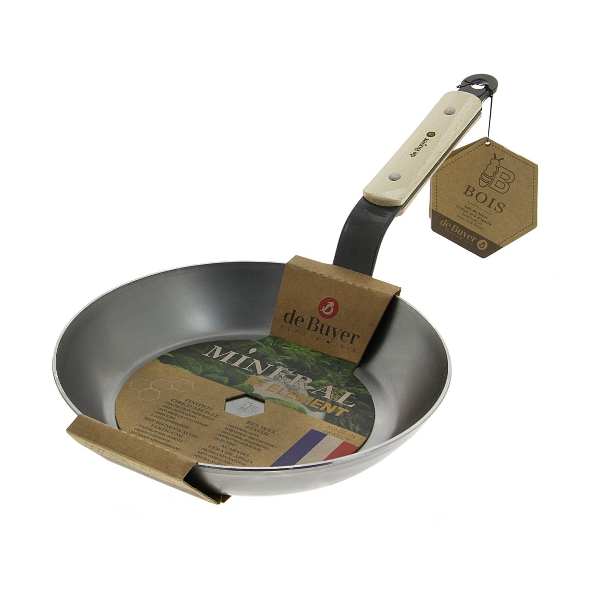 Poêle mineral b bois acier ø32 cm gris, DE BUYER