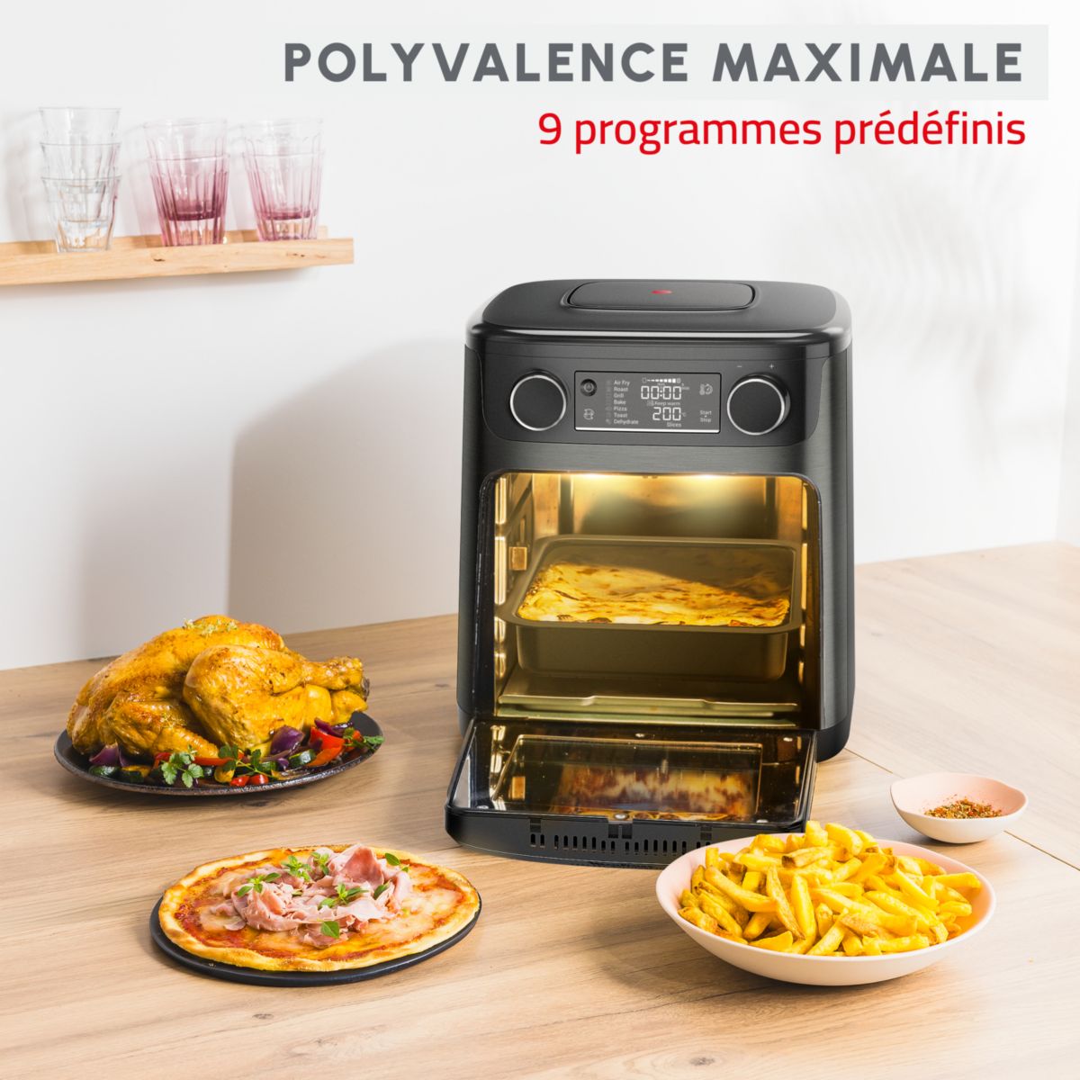 Friteuse sans huile Easy Fry Multifonction 15L AL5558F0 noir, MOULINEX
