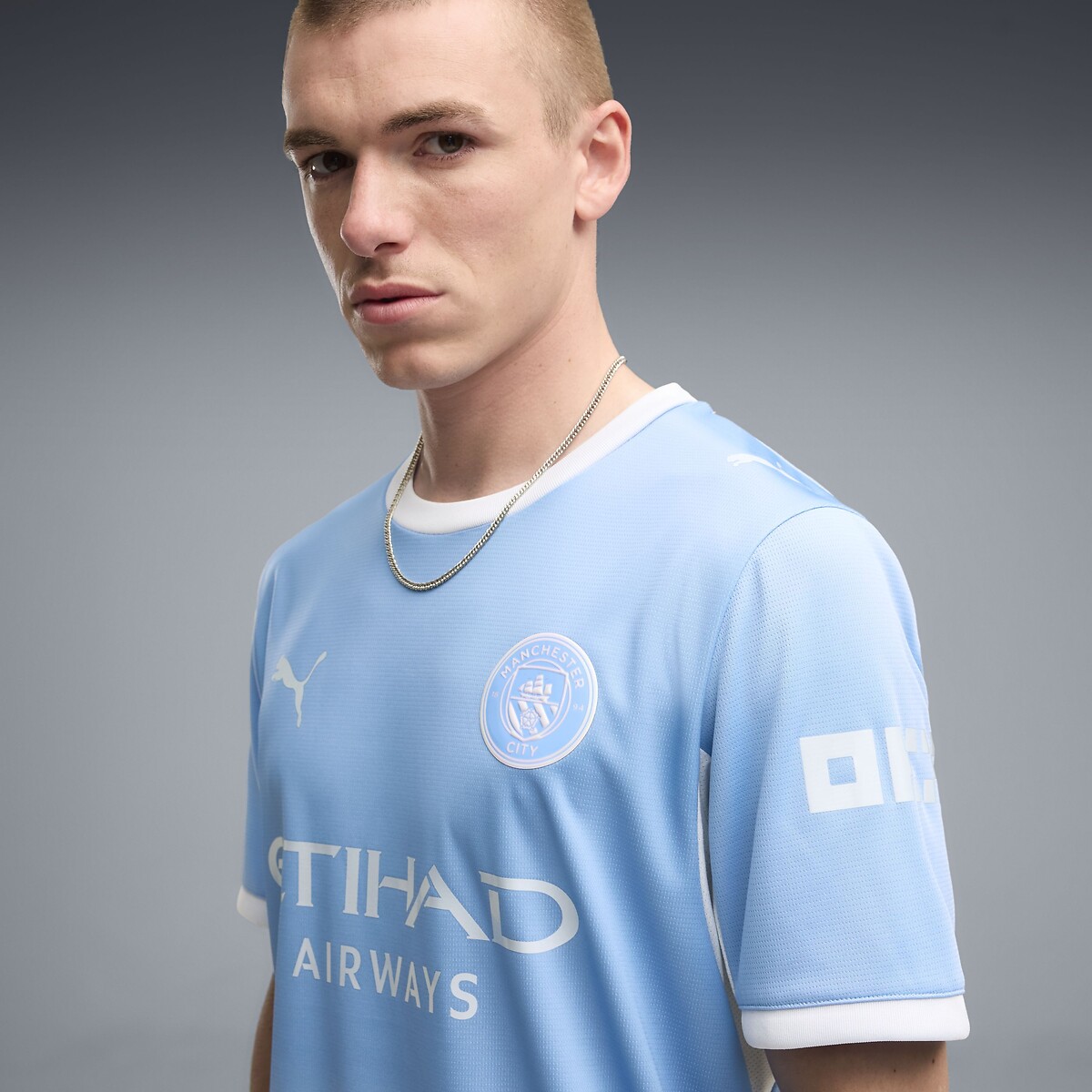 Maillot de foot Manchester City FC Home Jersey blanc + bleu, PUMA