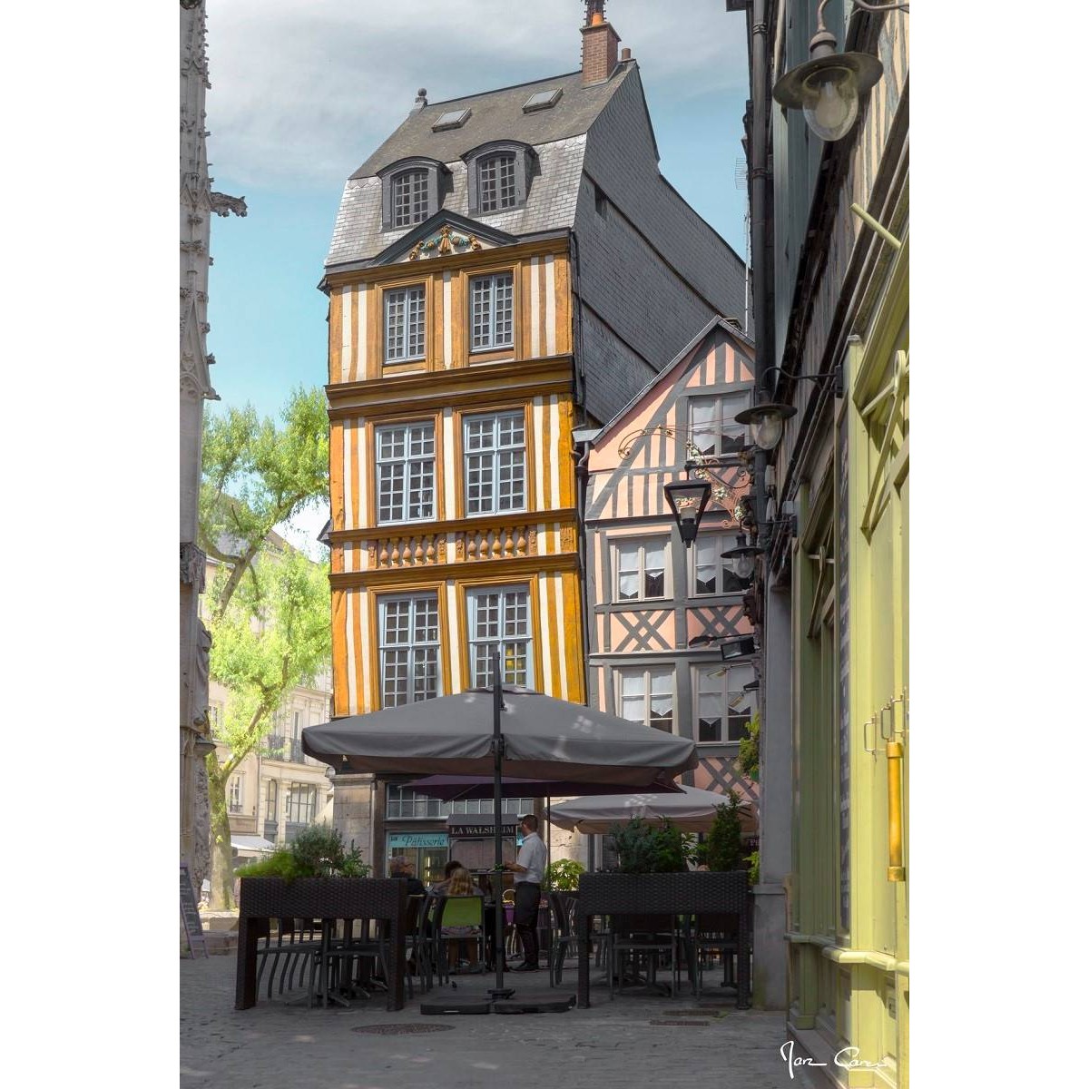 Tableau Mural Maison Penchée De Rouen CLASSIQUE INTEMPOREL tableaux sur toile-multicolore, CEANOTHE