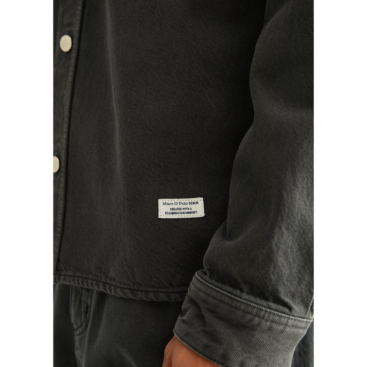 Chemise en jean regular en pur coton bio vert foncé, MARC O’POLO DENIM