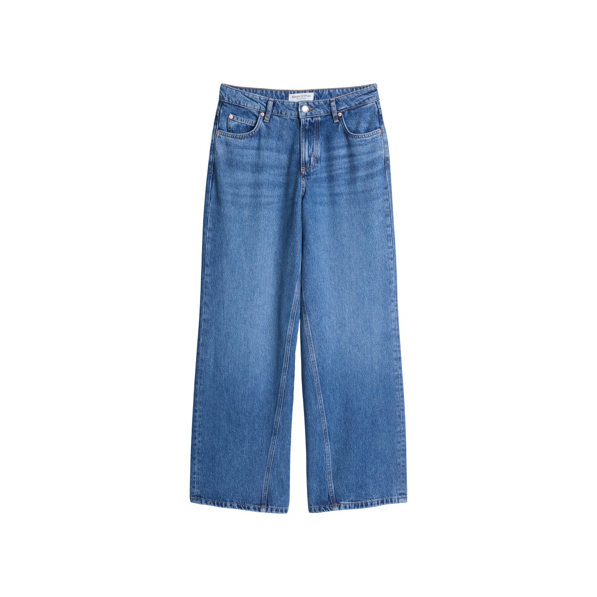 Jeans modèle Lania large en mélange Lyocell-Organic-Cotton bleu, MARC O'POLO