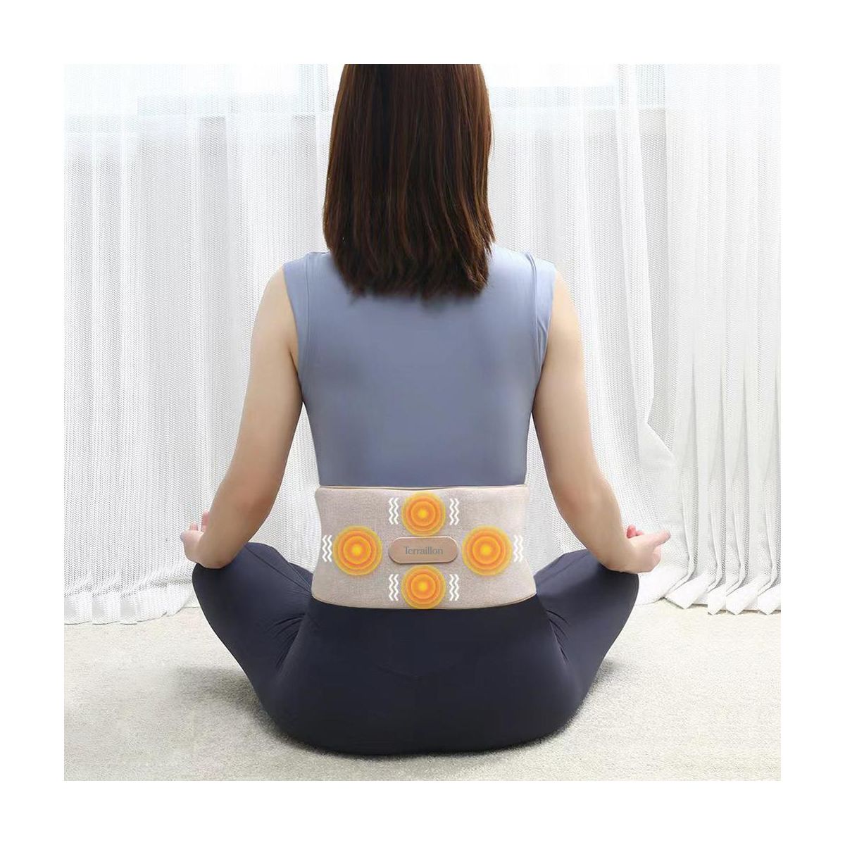 Ceinture massante et chauffante WAIST MASSAGER beige, TERRAILLON