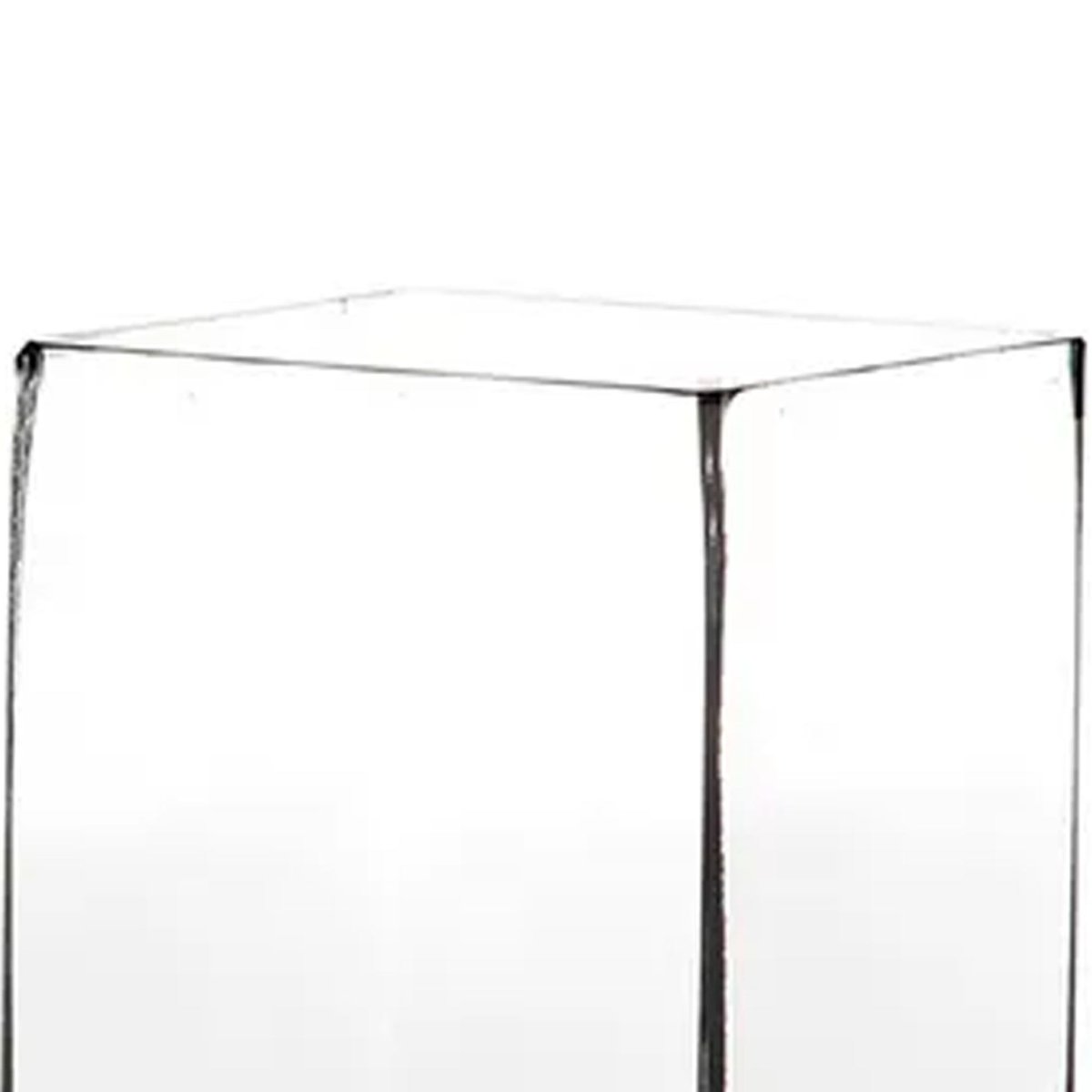 Vase carré en verre transparent 10x10x18cm transparent, WADIGA