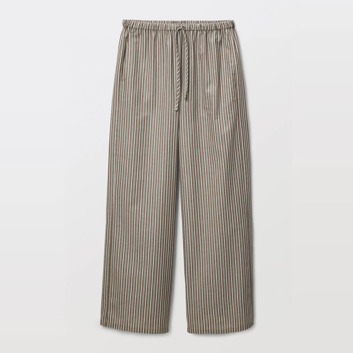 Pantalon rayé avec cordon à la taille BIO GOTS elan, MONOPRIX