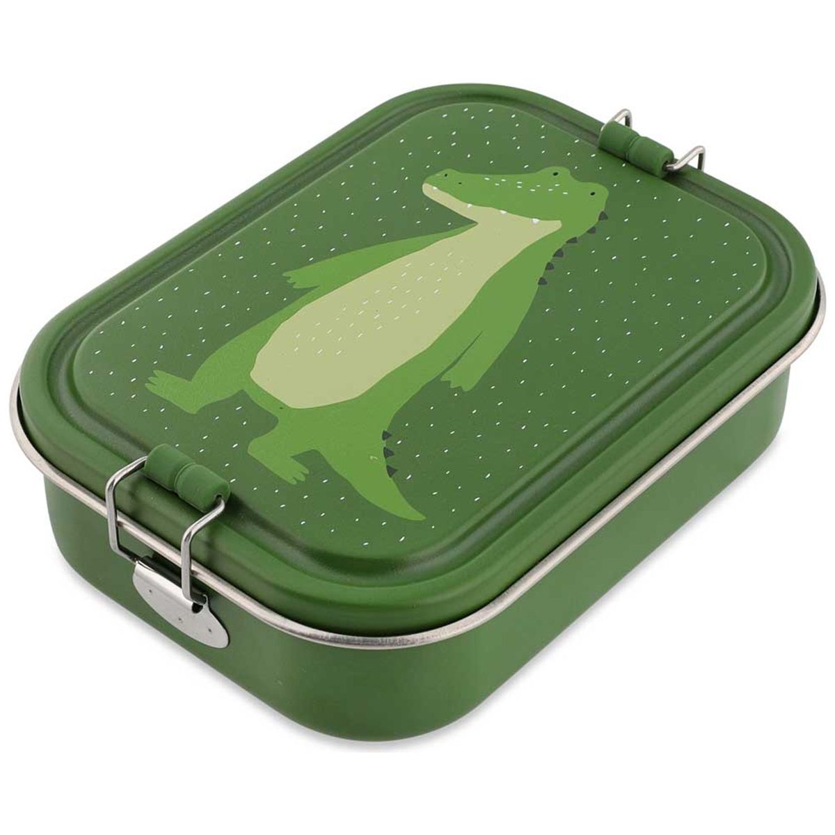 Grande lunch box vert, blanc, noir, TRIXIE