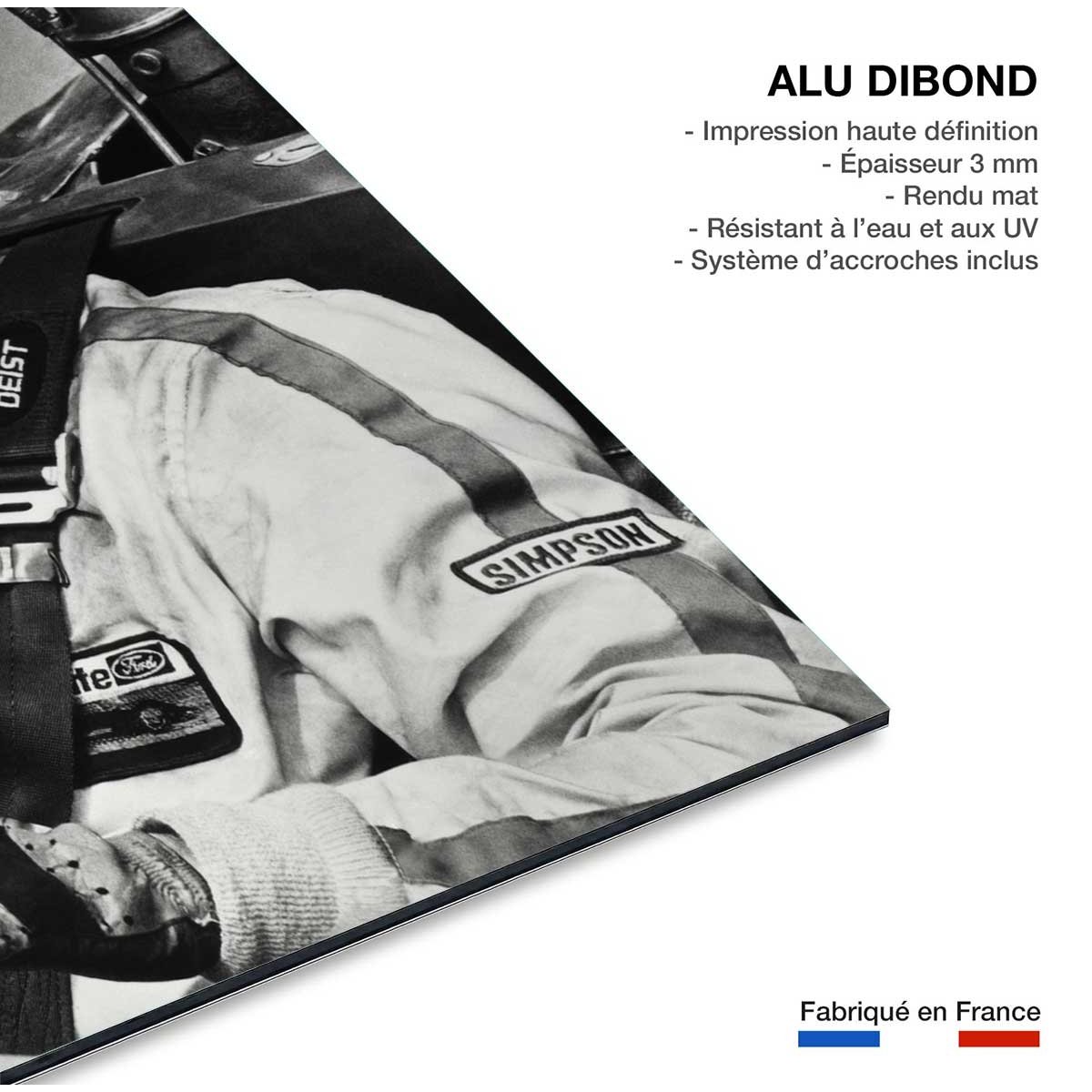 Photo célébrité Paul Newman Indianapolis tableau alu dibond, HEXOA