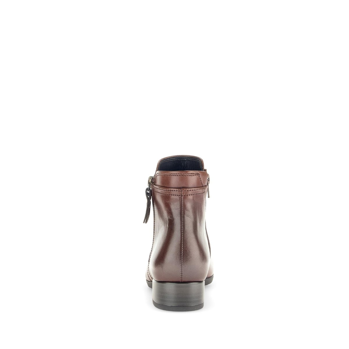 Bottines en cuir lisse à talon décroché marron, GABOR