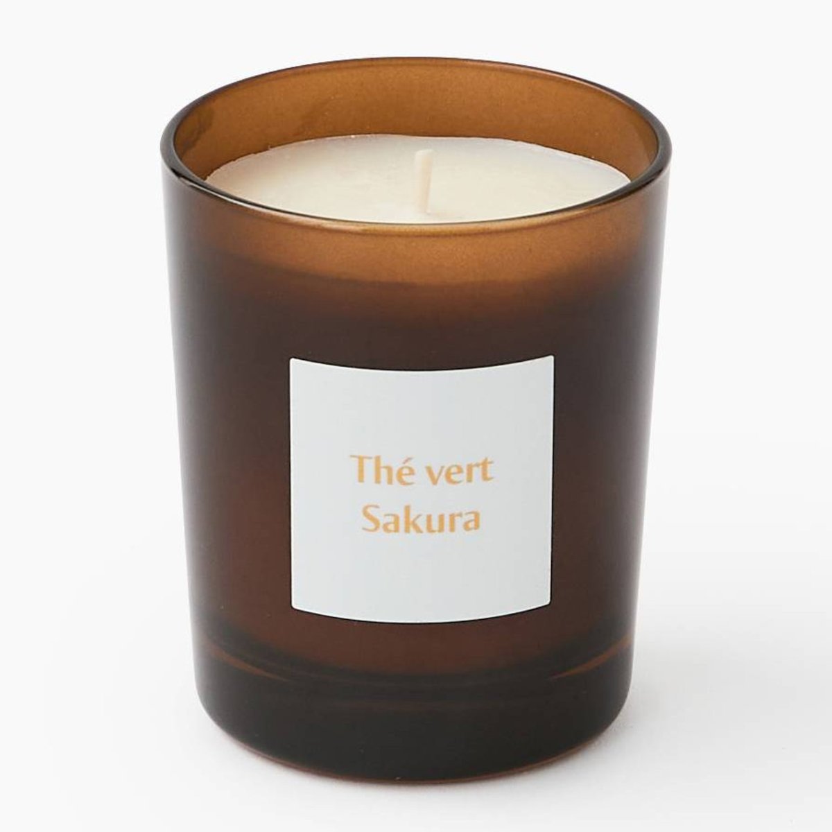 Bougie dans pot, parfum thé vert sakura, 180gr beige rose, MONOPRIX