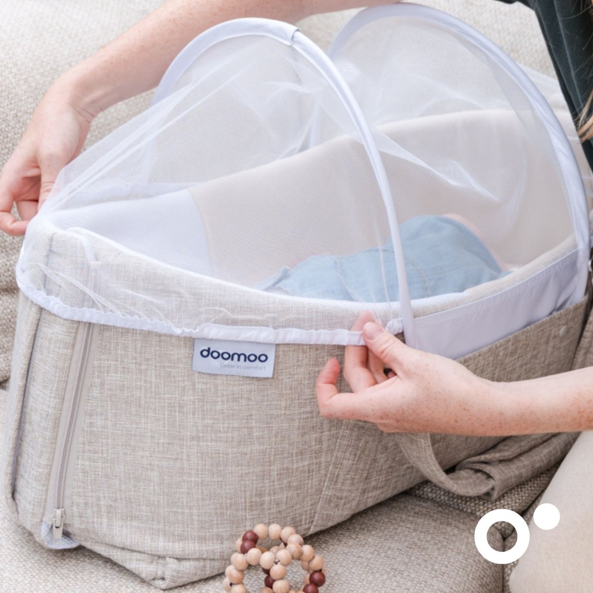 Moustiquaire couffin bébé protectrice blanc, BABYMOOV