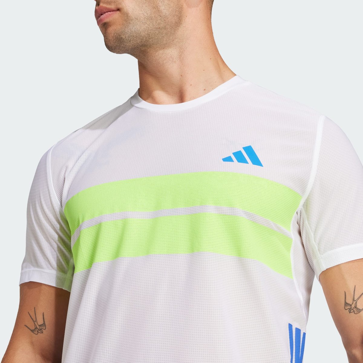 T-shirt de running Adizero Retro white / lucid lemon, adidas Performance