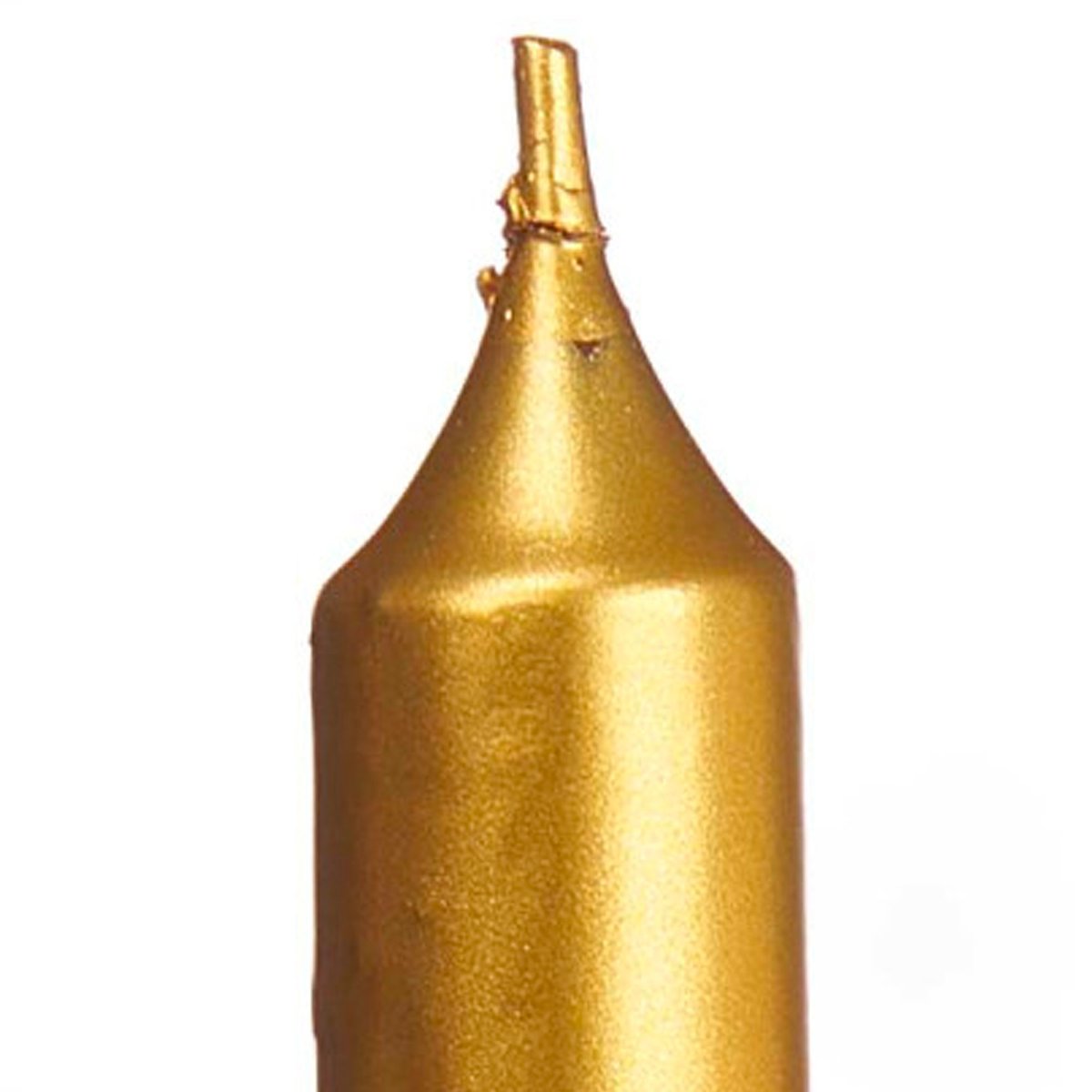 Set de 6 bougies pour chandelier dorées longues 2x2x15cm doré, WADIGA