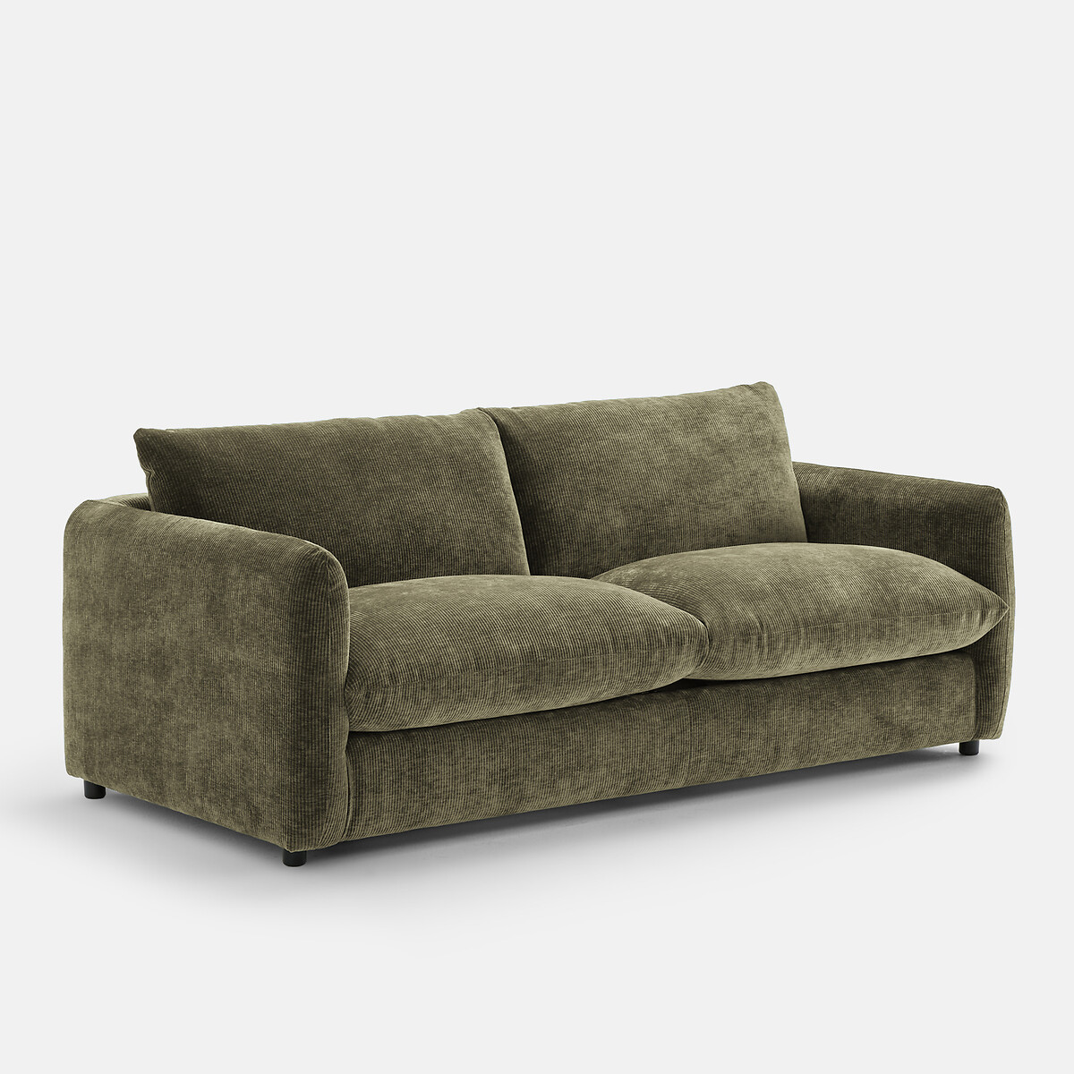 Canapé 2, 3, 4 places, velours côtelé gaufré Yde vert kaki, LA REDOUTE INTERIEURS