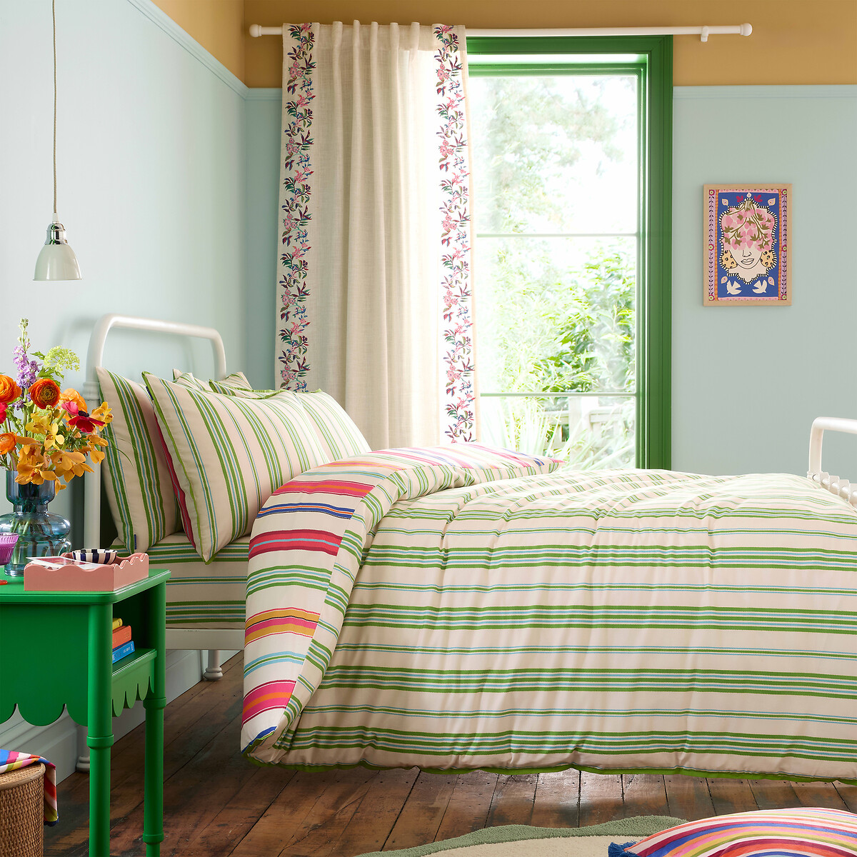 Sophie Stripe 100% Cotton Reversible Duvet Cover Set multi-coloured, SOPHIE ROBINSON
