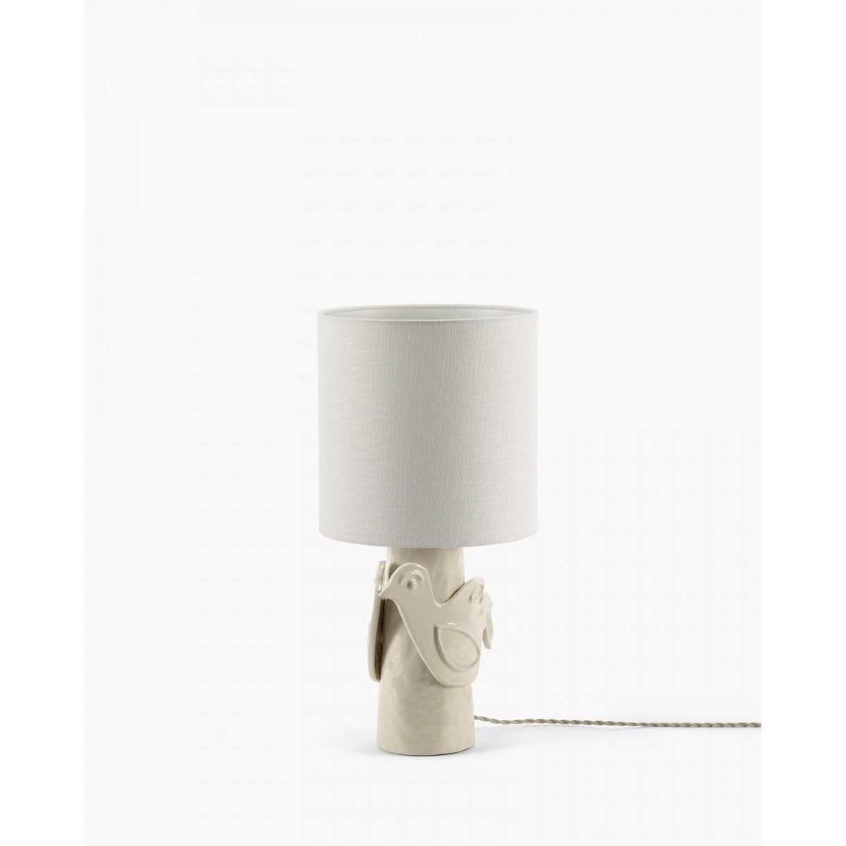 Lampe de table en grès Paloma blanc, SERAX