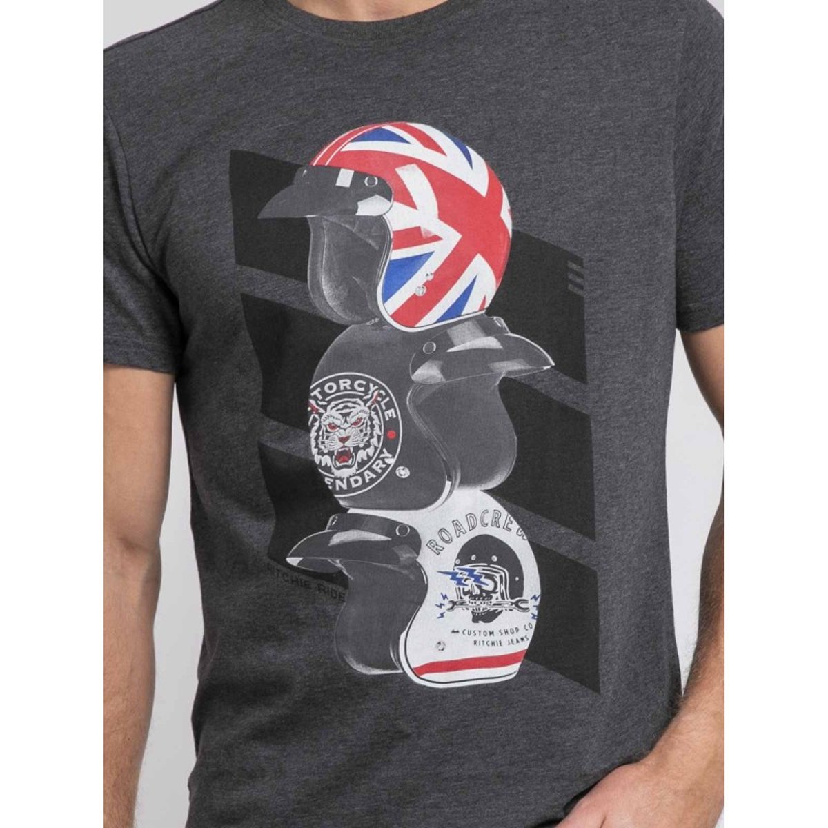 T-shirt Col Rond Pur Coton Joakim gris, RITCHIE