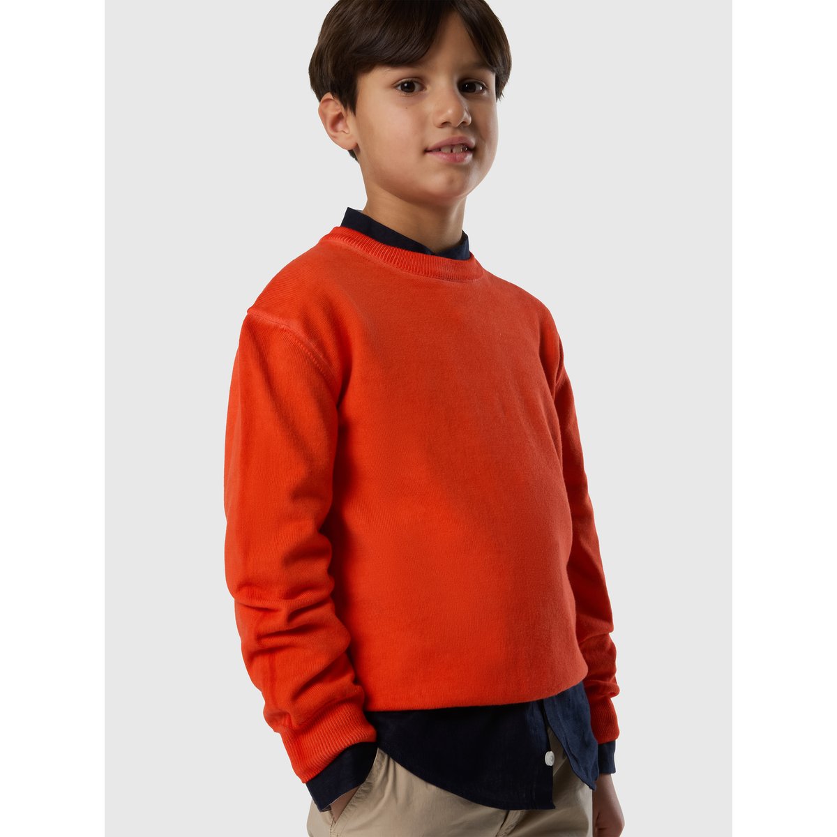 Pull à col rond avec écusson de logo grenadine, NORTH SAILS