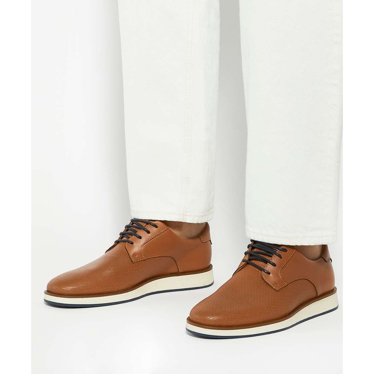 Chaussures Gibson hybrides à lacets en cuir - BOW tan-leather, DUNE LONDON