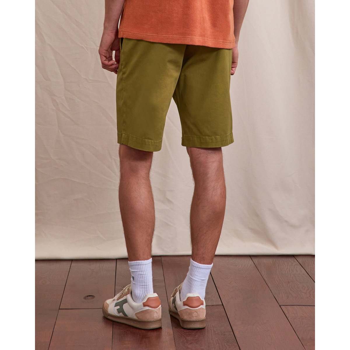 Short chino SAULIEU kaki foncé, FAGUO