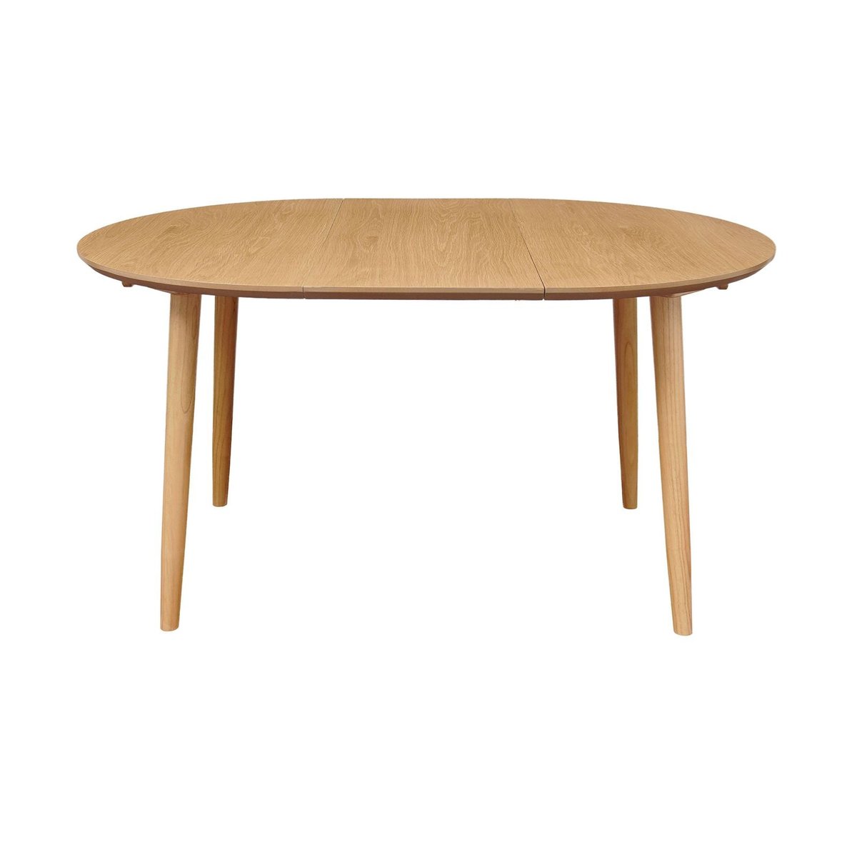 Table repas 140-220 cm placage chêne avec 2 allonges naturel clair, ZAGO