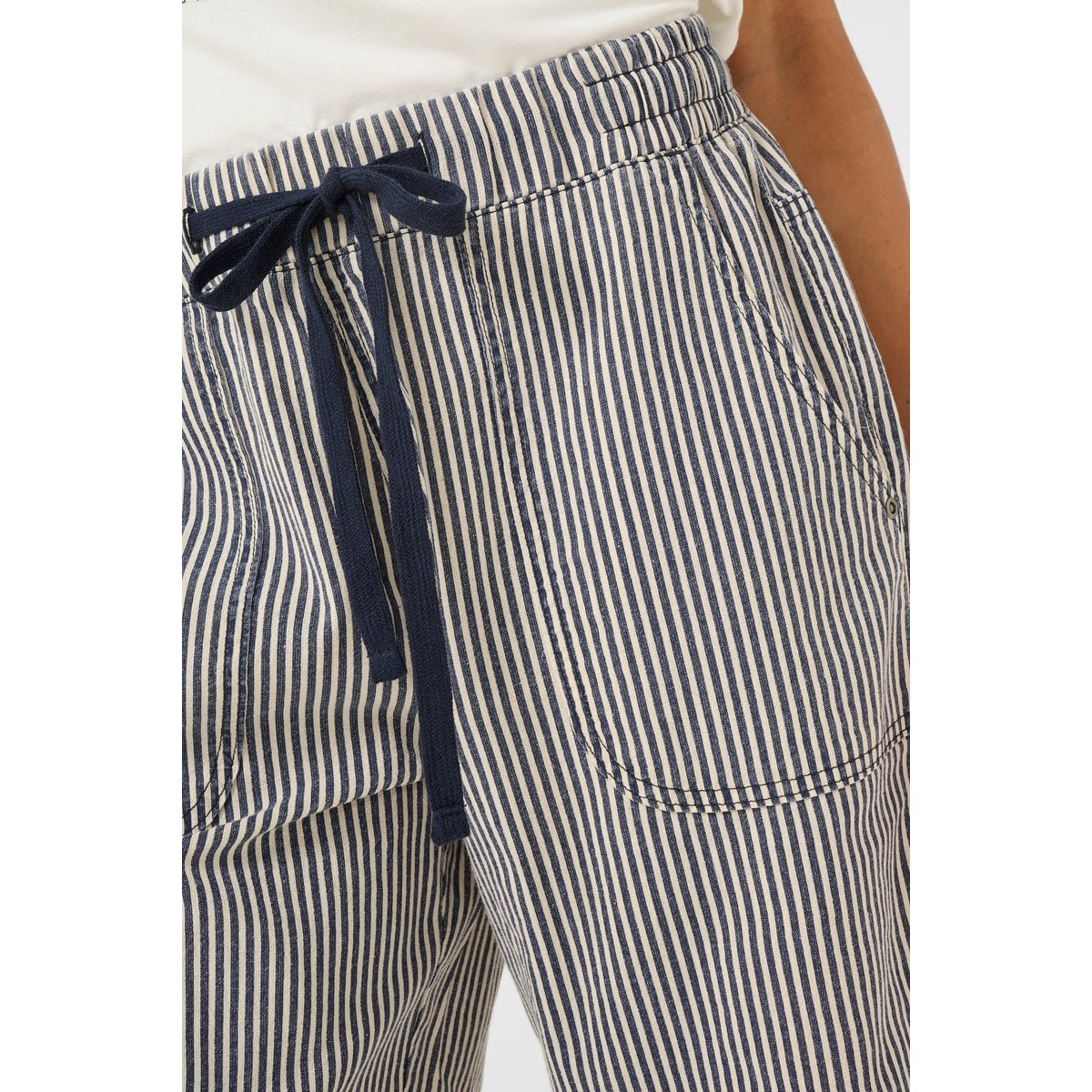 Shorts casual bleu/blanc rayures midnight/white stripe, KAFFE