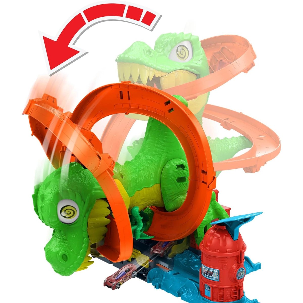 Hot Wheels Coffret T-Rex Bataille de Feu multicolor, MATTEL