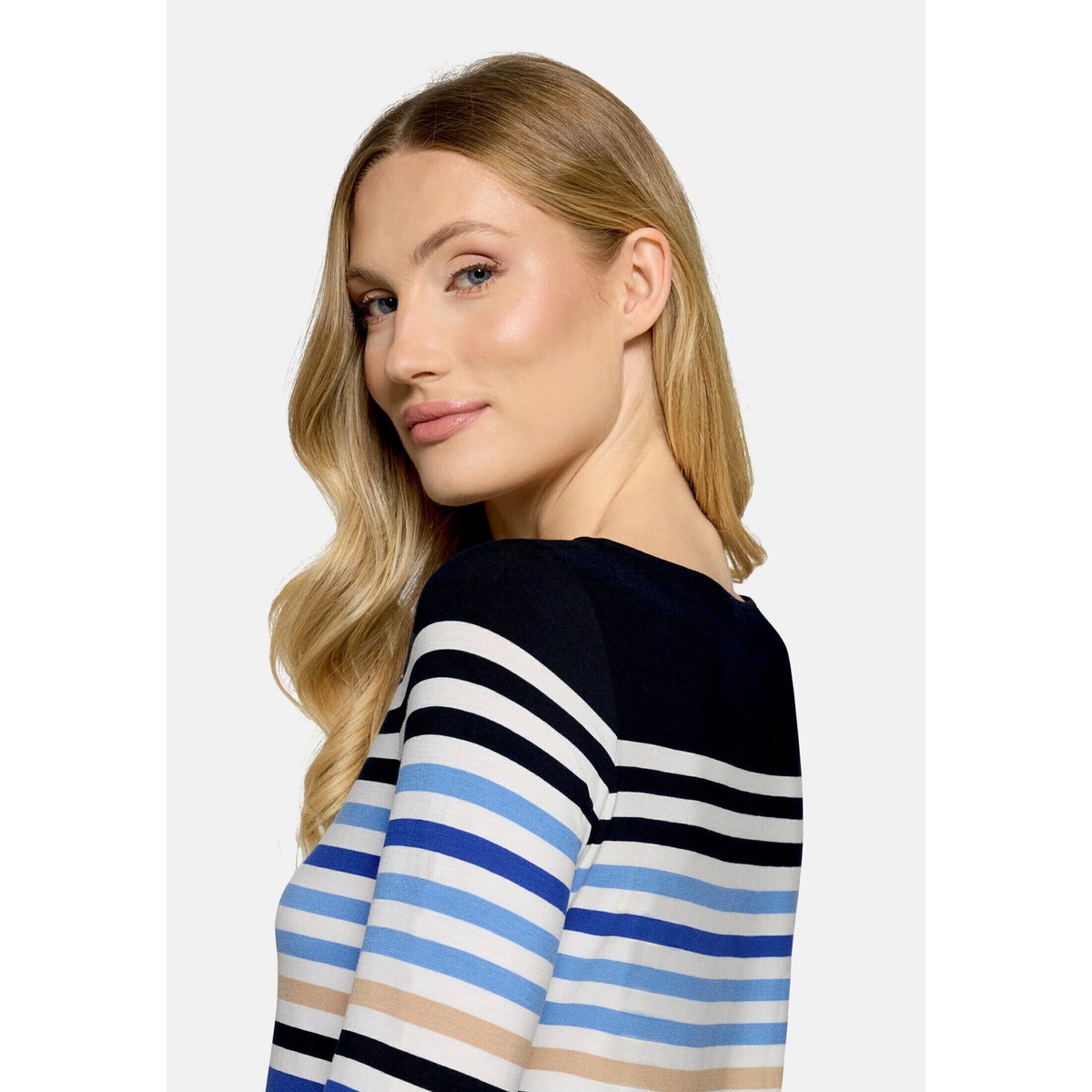 T-shirt basique à encolure bateau bleu/blanc, BETTY BARCLAY