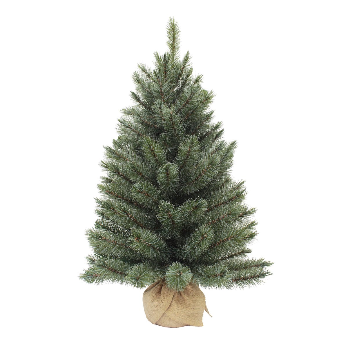 Sapin de Noël artificiel dans un sac en jute H45 cm FOREST FROSTED vert, TRIUMPH TREE