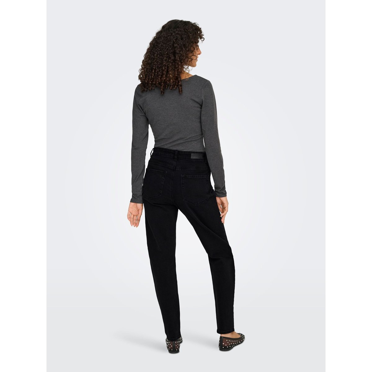 Jean Coupe Droite black denim 1, ONLY