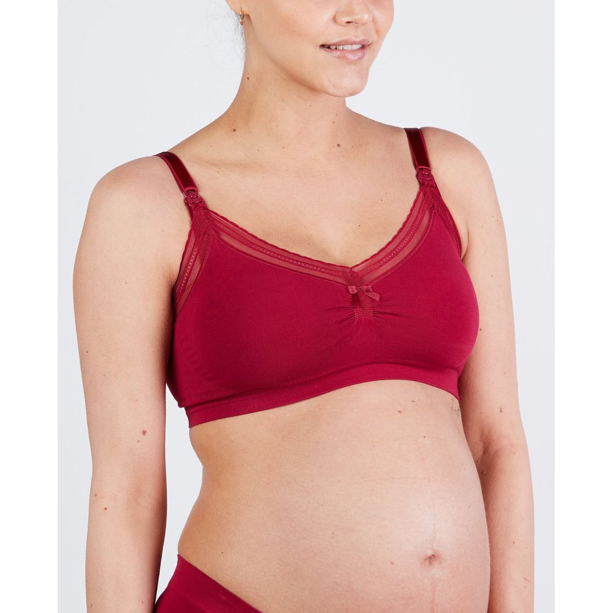 Brassière de grossesse et d'allaitement Milk bordeaux, CACHE COEUR