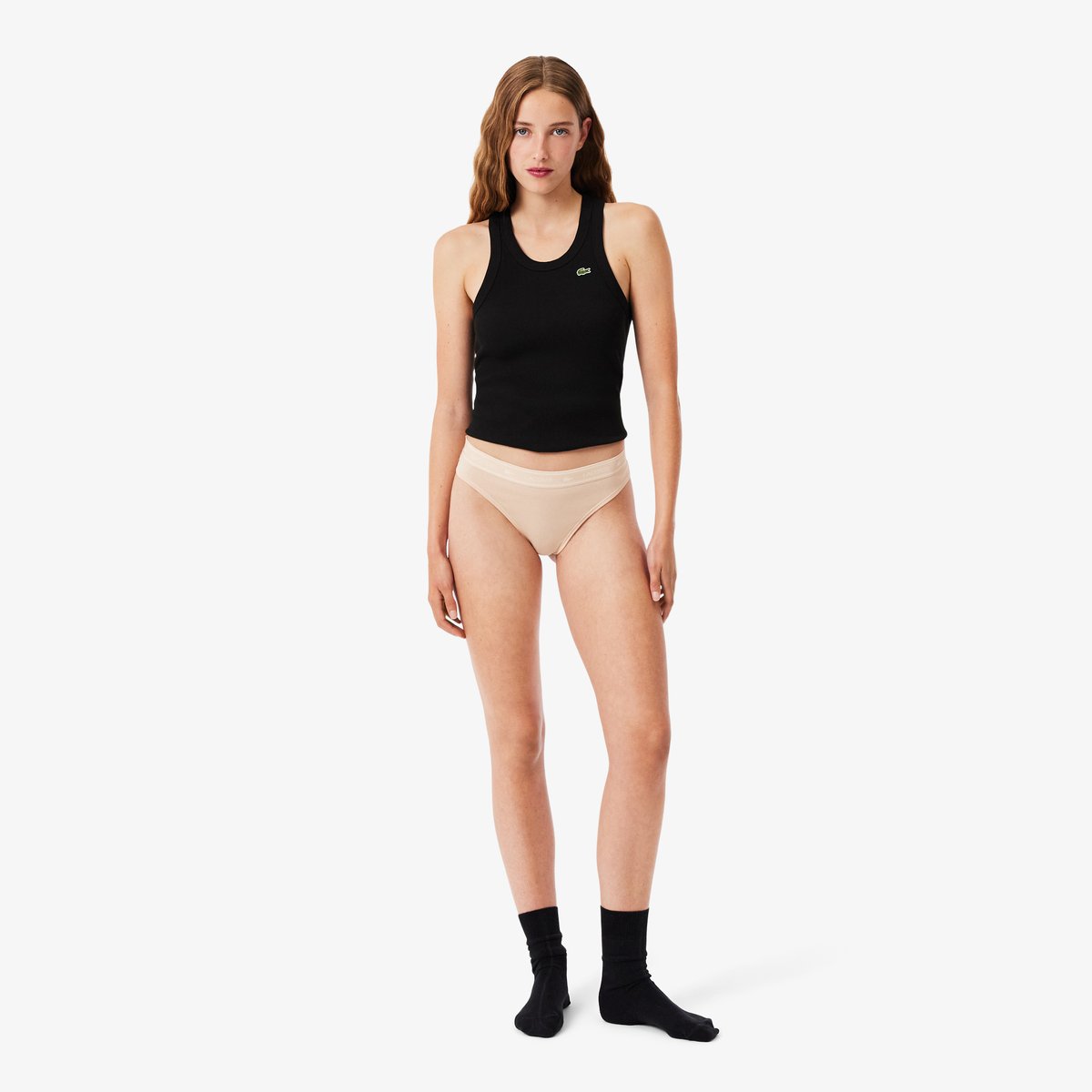 String coton stretch bande siglée beige-i89, LACOSTE