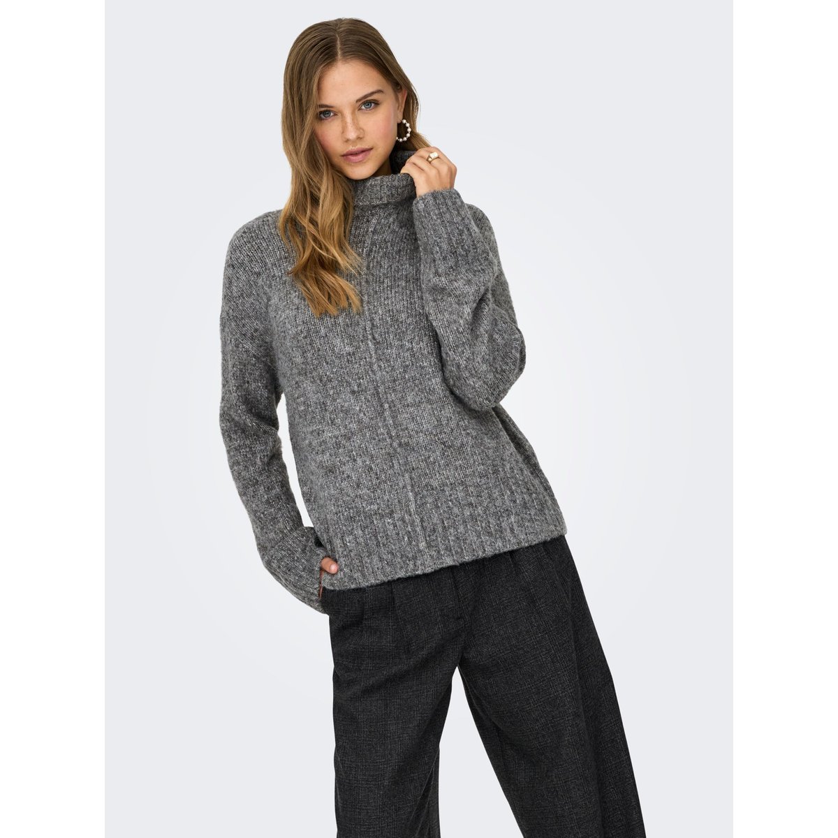 Pull En Maille medium grey melange 1, JDY