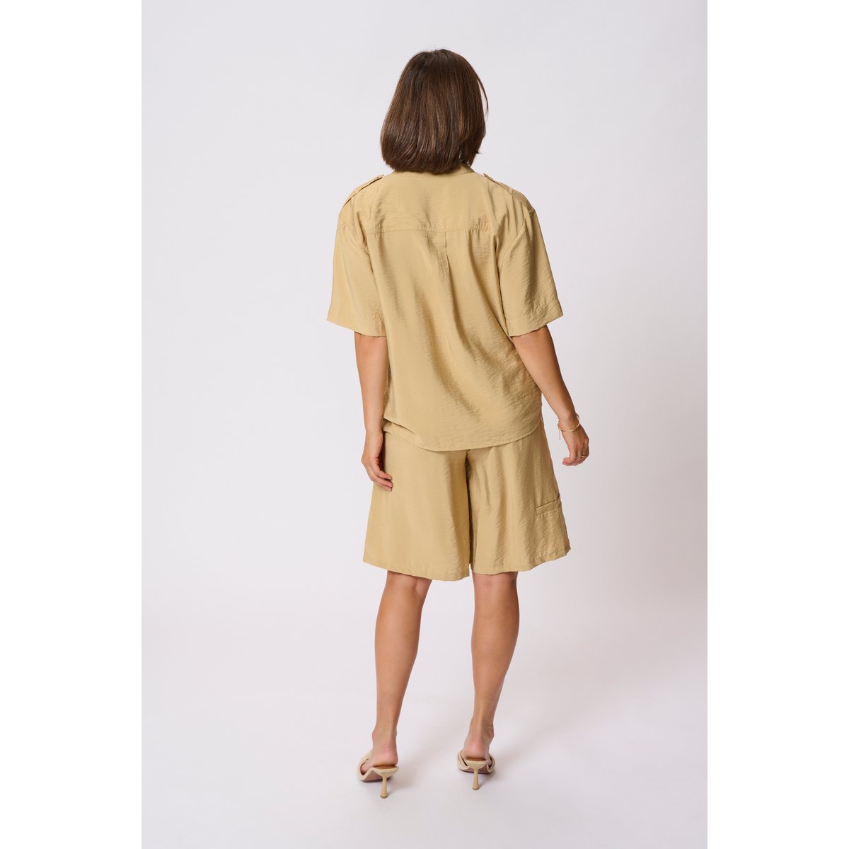 Long sleeved shirt beige starfish, KAFFE