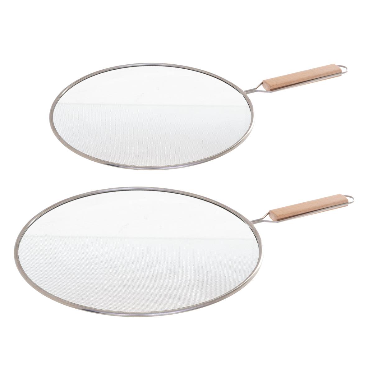 Lot de 2 couvercles anti-projection ESSENTIELS argent, 5FIVE SIMPLY SMART
