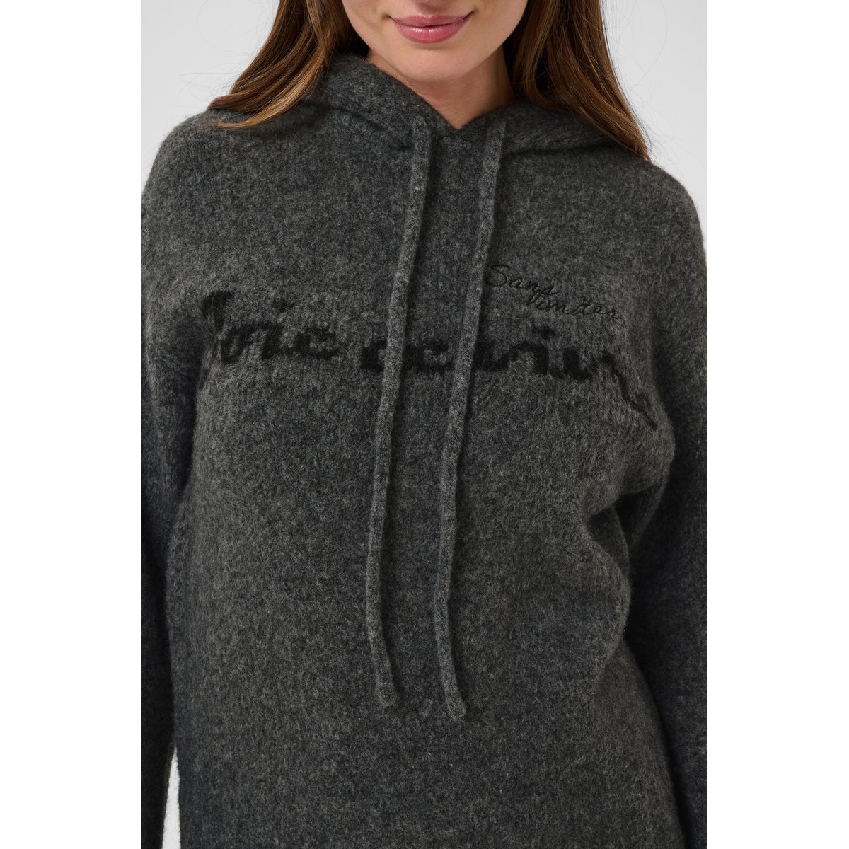 Pullover tricoté gris grey melange, CREAM