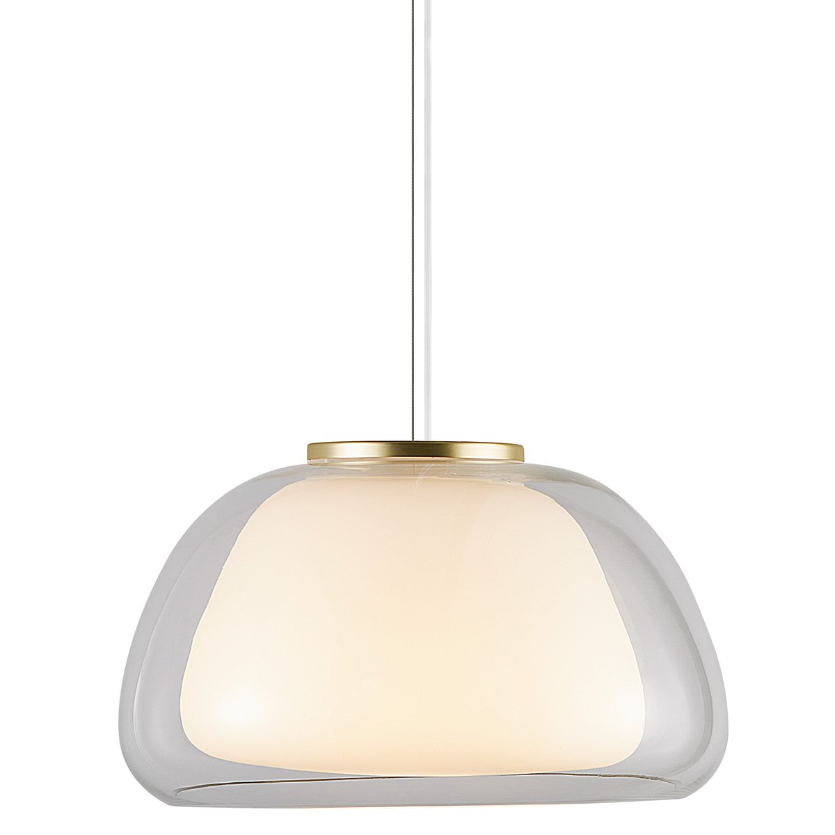 Suspension abat-jour intérieur opale en verre, JELLY transparent, NORDLUX