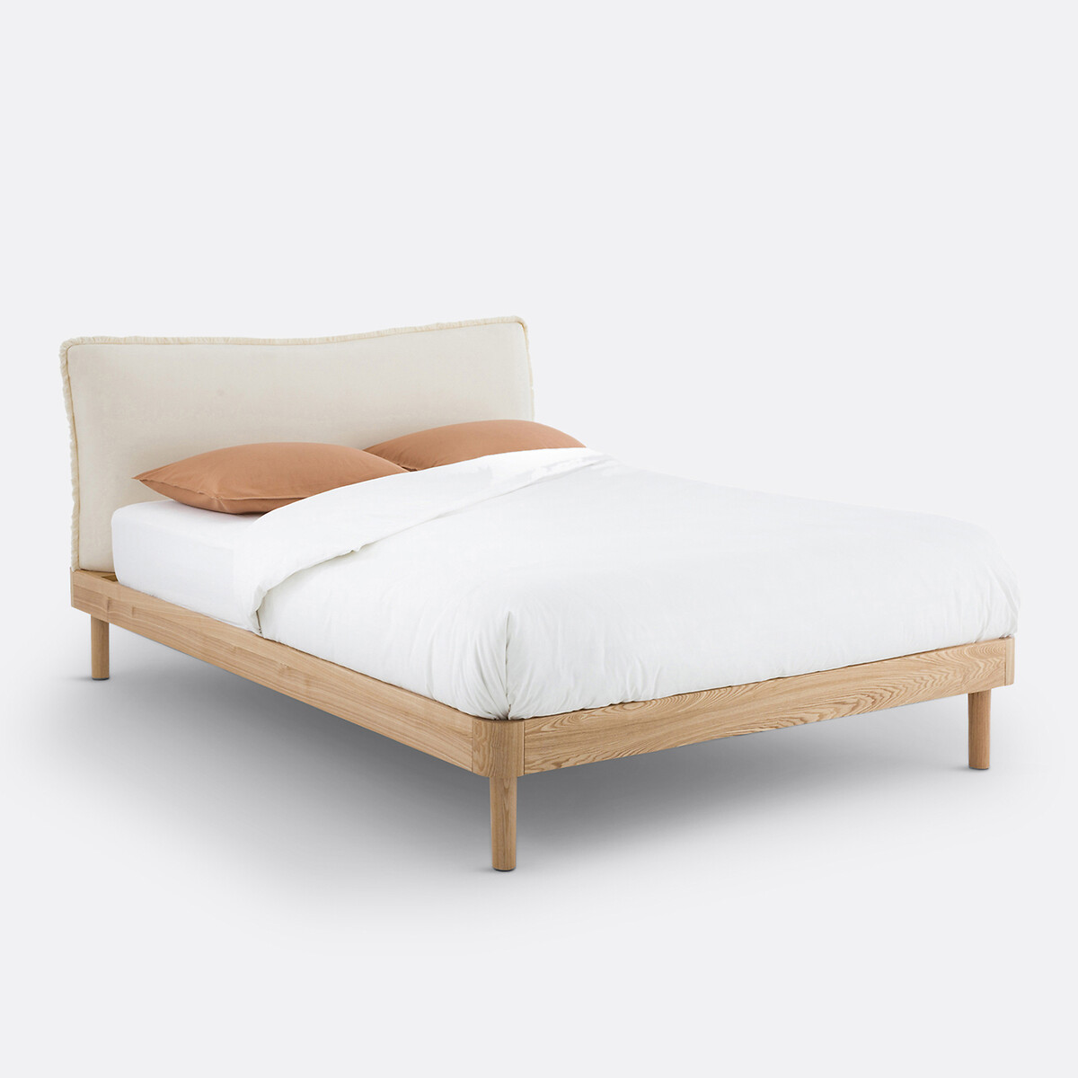 Bett Amedi mit Kopfteil und Lattenrost natur, LA REDOUTE INTERIEURS