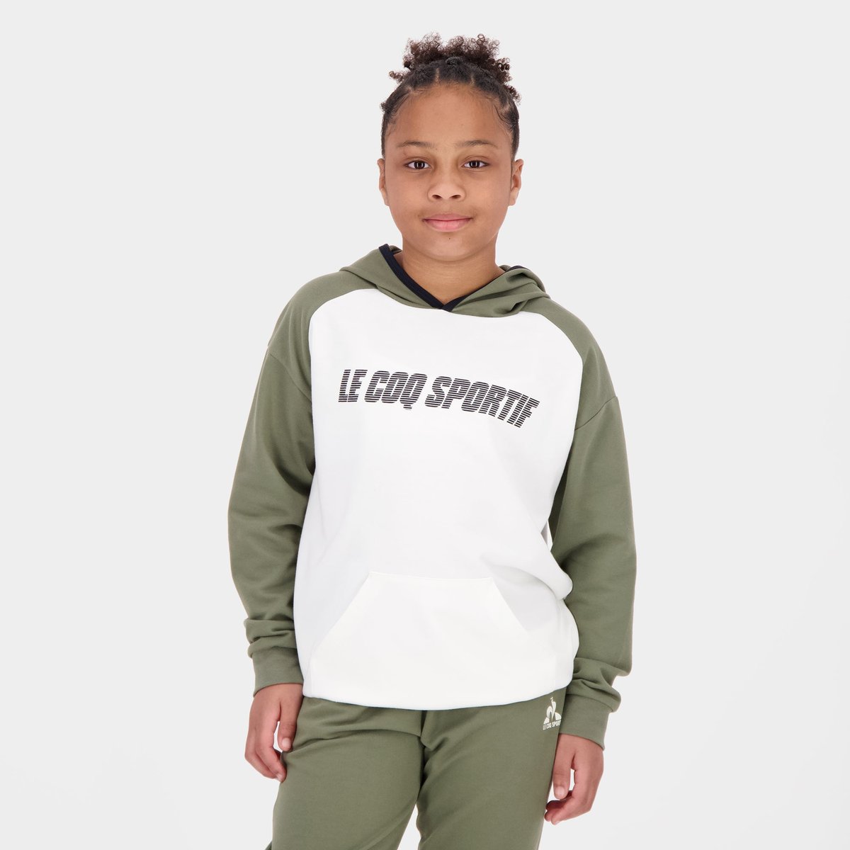 Sweat à capuche Essentiels blanc, LE COQ SPORTIF