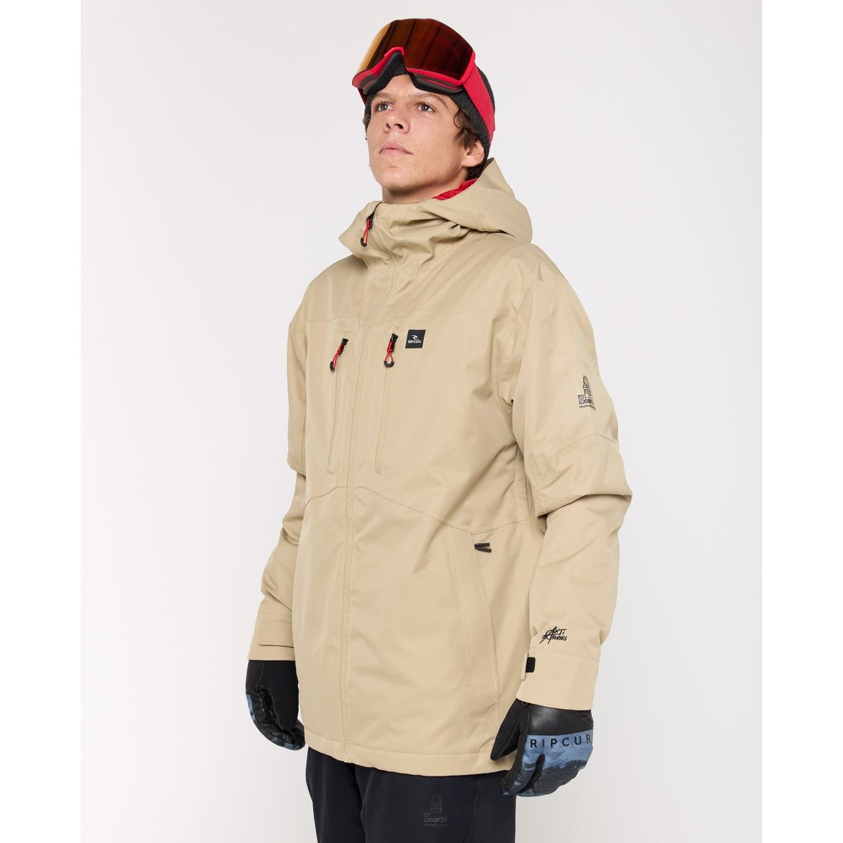 Veste de ski ANTI-SERIES sable kaki, RIP CURL