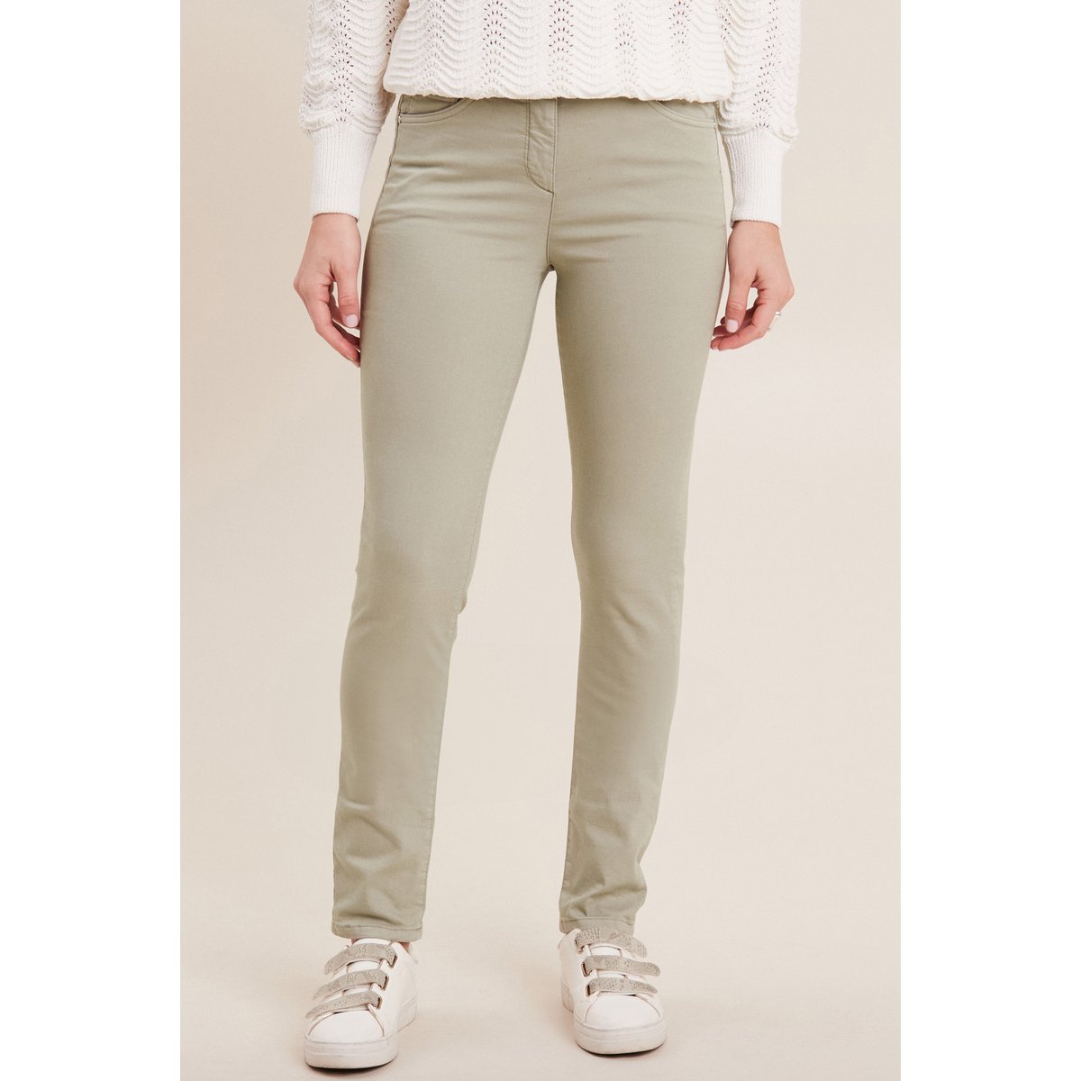 Pantalon léger taille standard long vert clair, BREAL