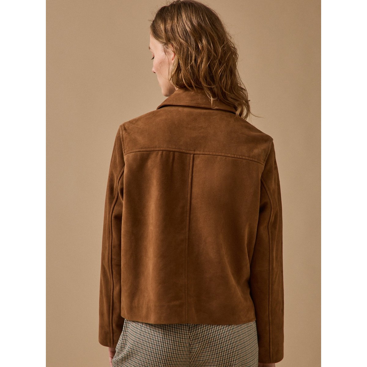 Veste cuir marron, CYRILLUS