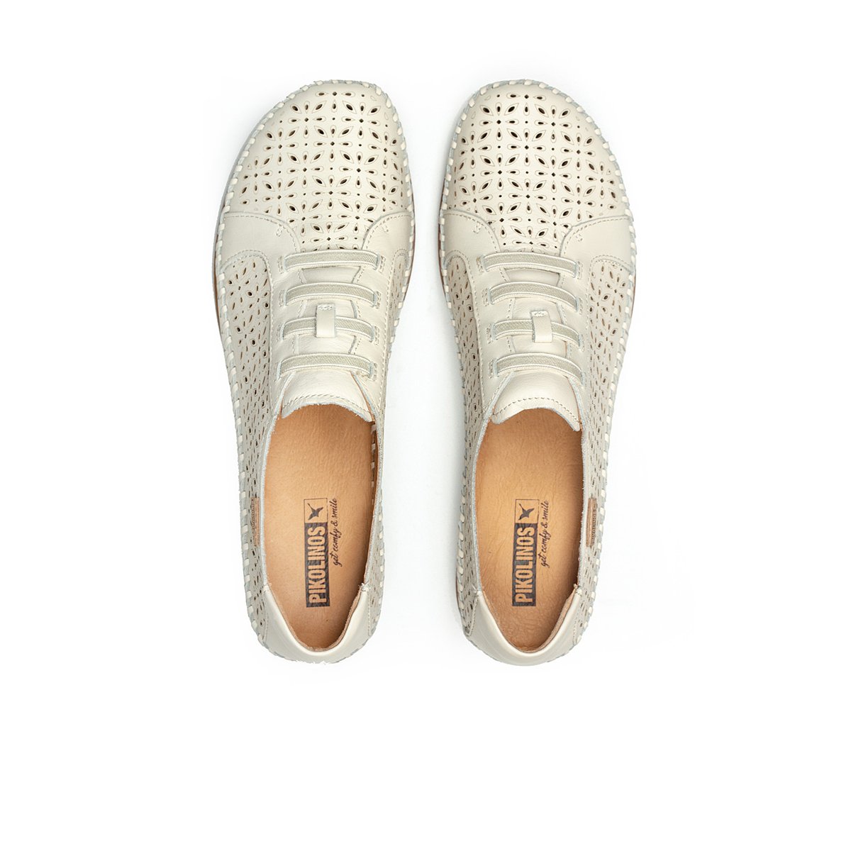 Chaussures plates cuir Cadaques nata, PIKOLINOS