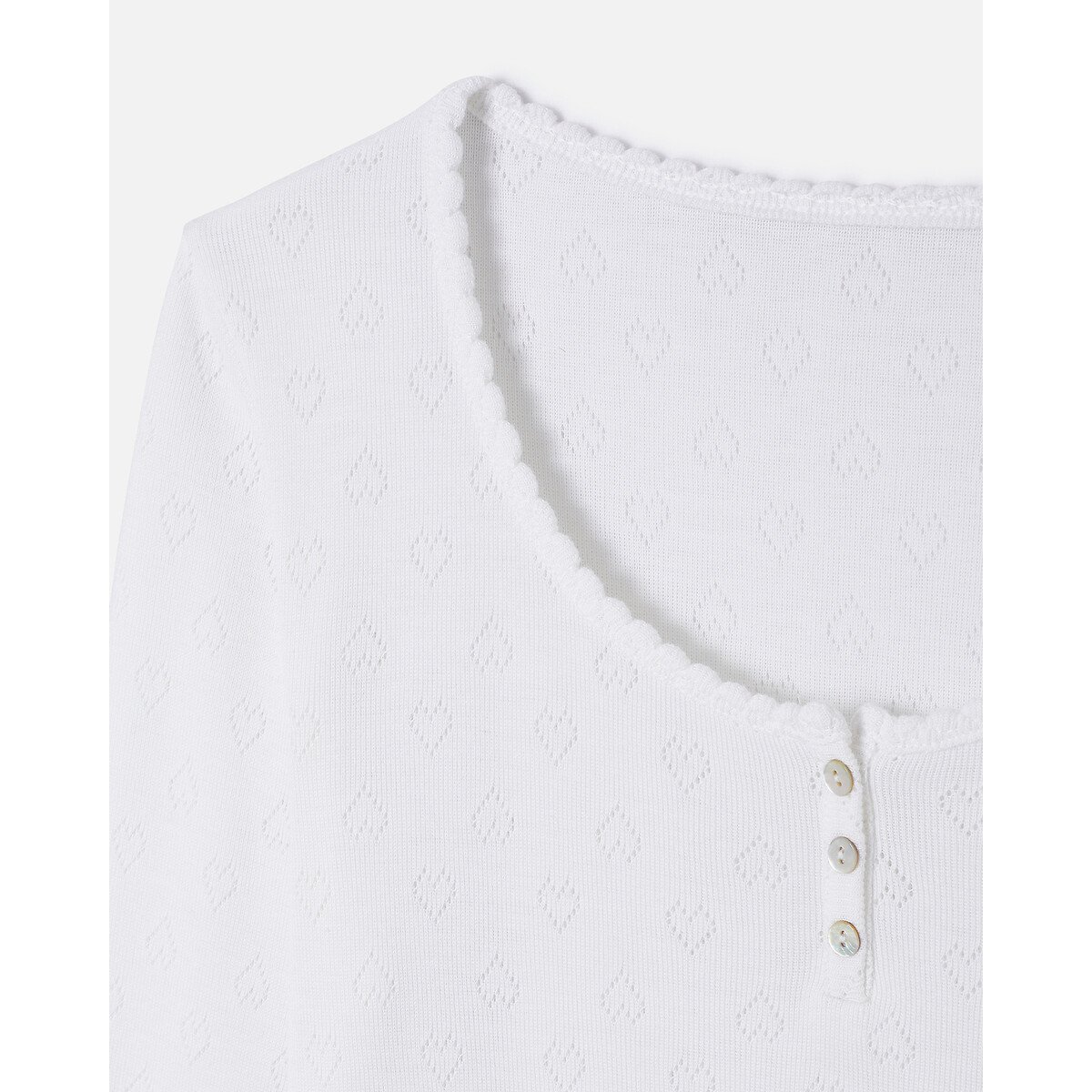 Tshirt Thermolactyl degrés 3 FANCY KNIT blanc, DAMART