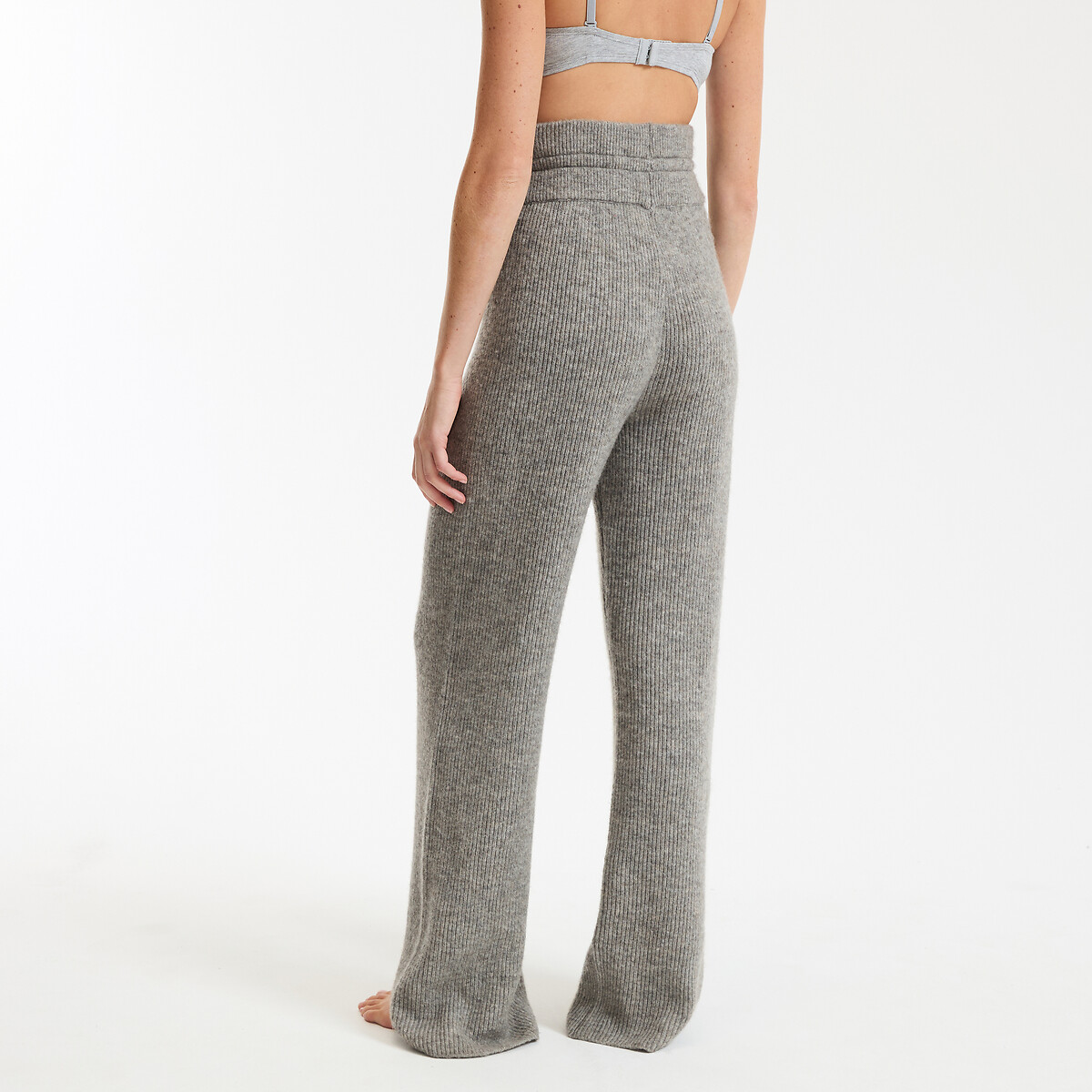 Ribbed Pyjama Bottoms light grey, LA REDOUTE COLLECTIONS