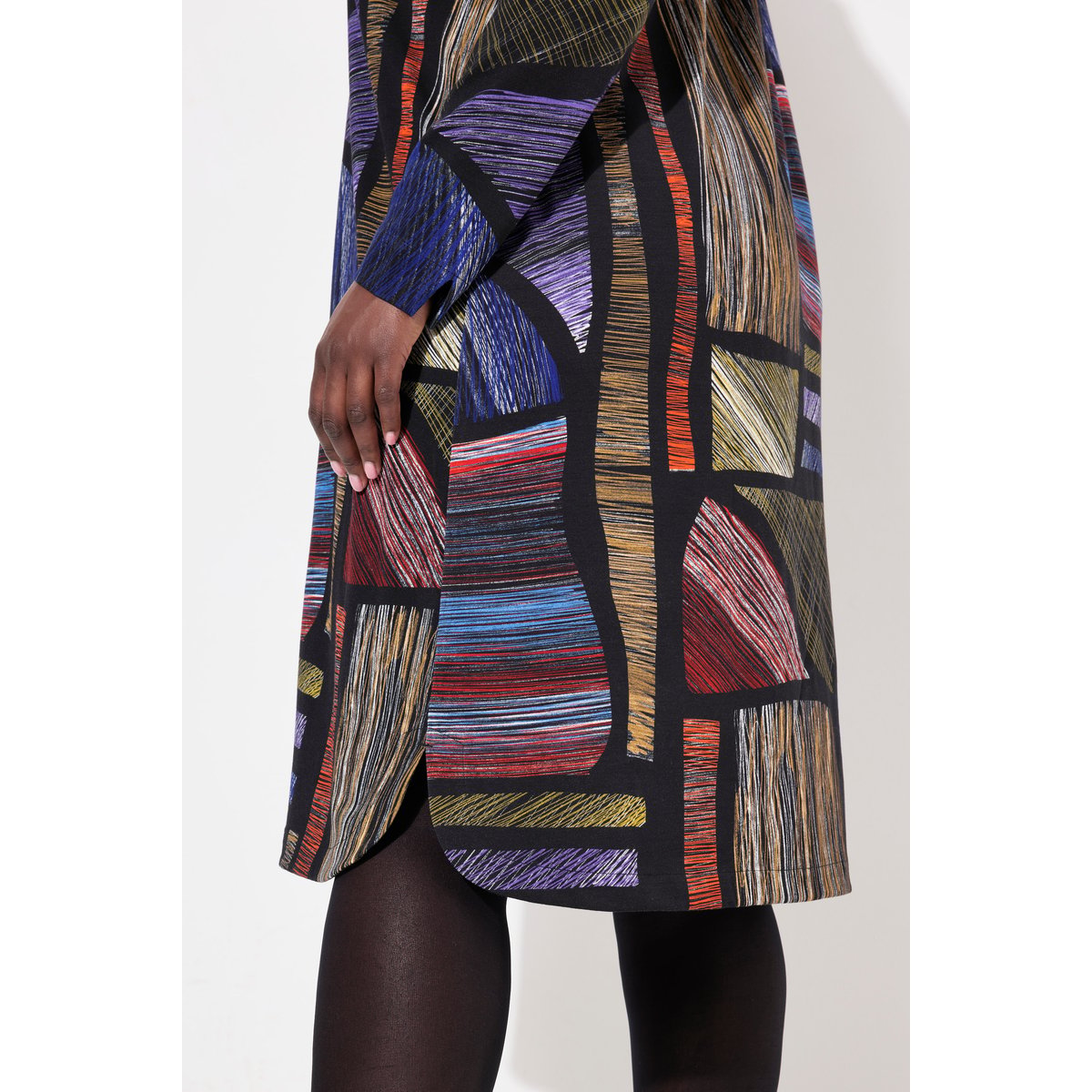 Robe en tissu Punto di Roma noir, ULLA POPKEN