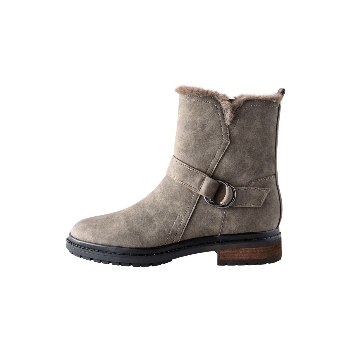 Bottines en imitation fourrure forever comfort® gris texturé, NEXT